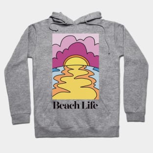 Beach Life - Summer Typographic Design Hoodie